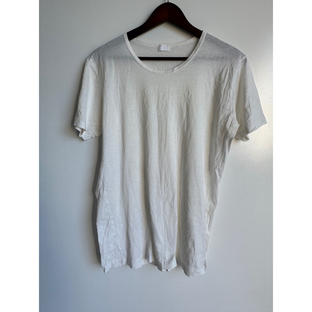 Zimmerli of Switzerland White 100% Cotton Lux semi sheer Tee XL nightshirt sleep